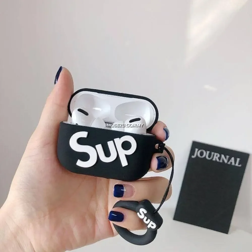 Apple AirPods Pro (Gen 1&2) Case/Cover - Black Sup Silicone Airpods Pro Cover